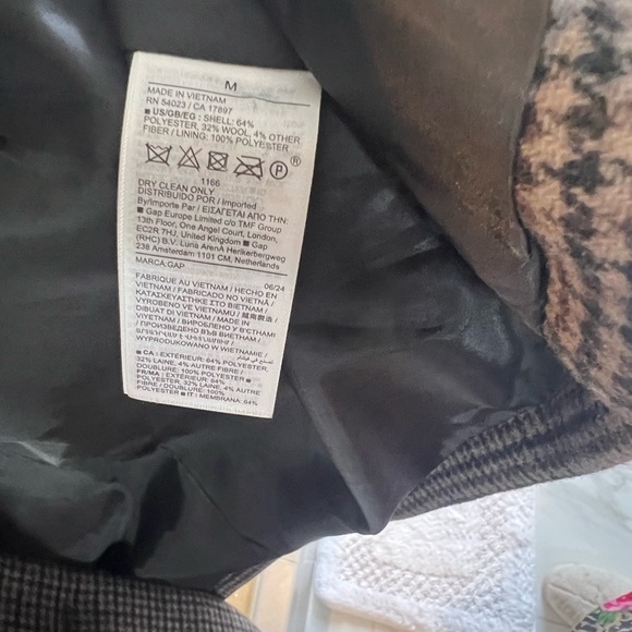 GAP Brown Plaid Wool Blazer – Size Medium - Picture 7 of 7